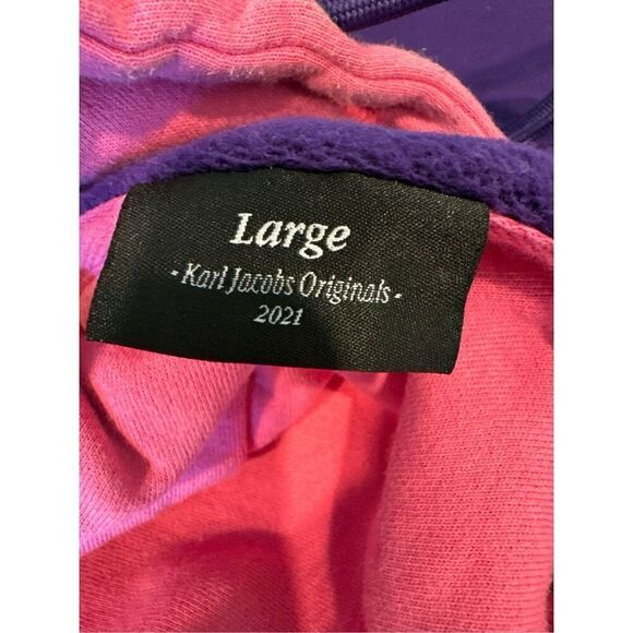 Karl Jacobs Men's Colorblock Enchantment Pullover Hoodie 2021 Purple Pink Large - Picture 10 of 11